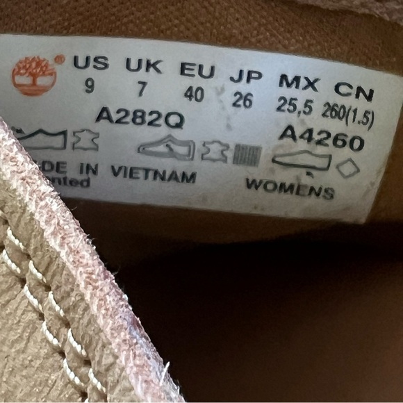 TIMBERLAND EMERSON PEEP TOE RAFFIA ESPADRILLE PLATFORM SANDALS SIZE 9 TAN - Picture 7 of 11